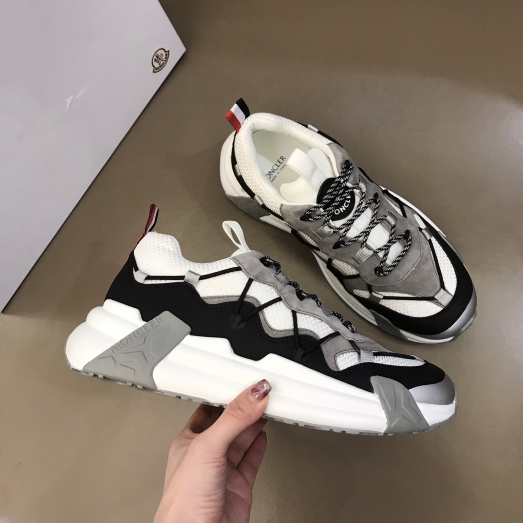 Moncler Grosgrain-loop Lace-Up Sneakers - PerfectKickZ