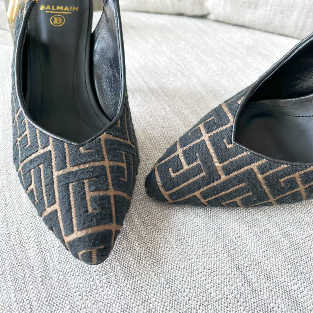 Balmain Monogram-pattern slingback Pumps - 