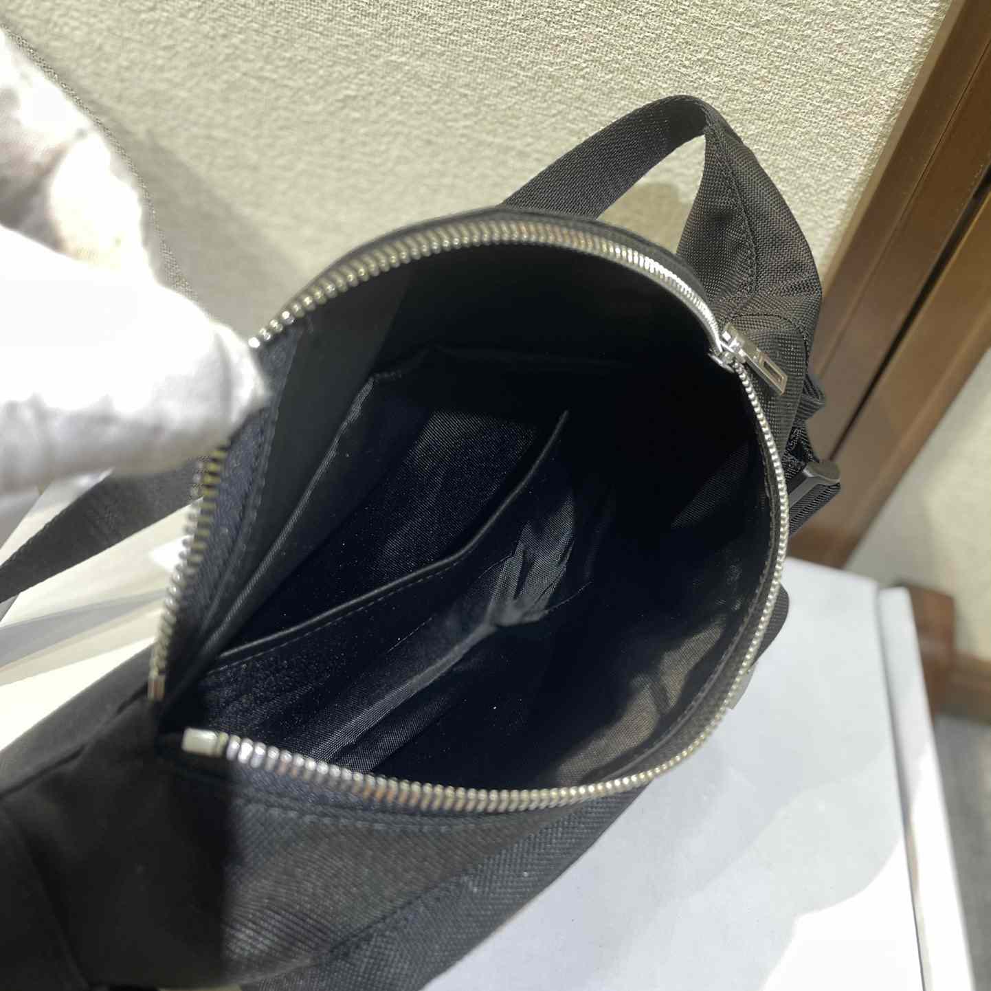 Celine Large Zipped Belt Bag Trekking In Nylon With Celine Print Black - PerfectKickZ
