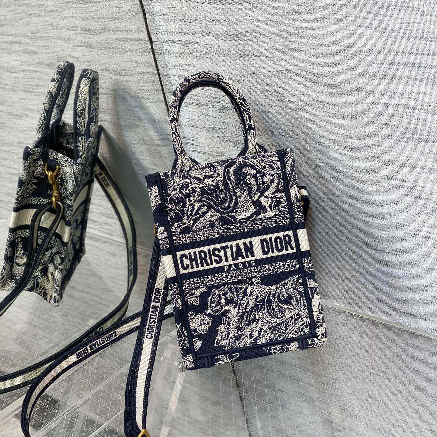 Dior Mini Dior Book Tote Phone Bag - PerfectKickZ