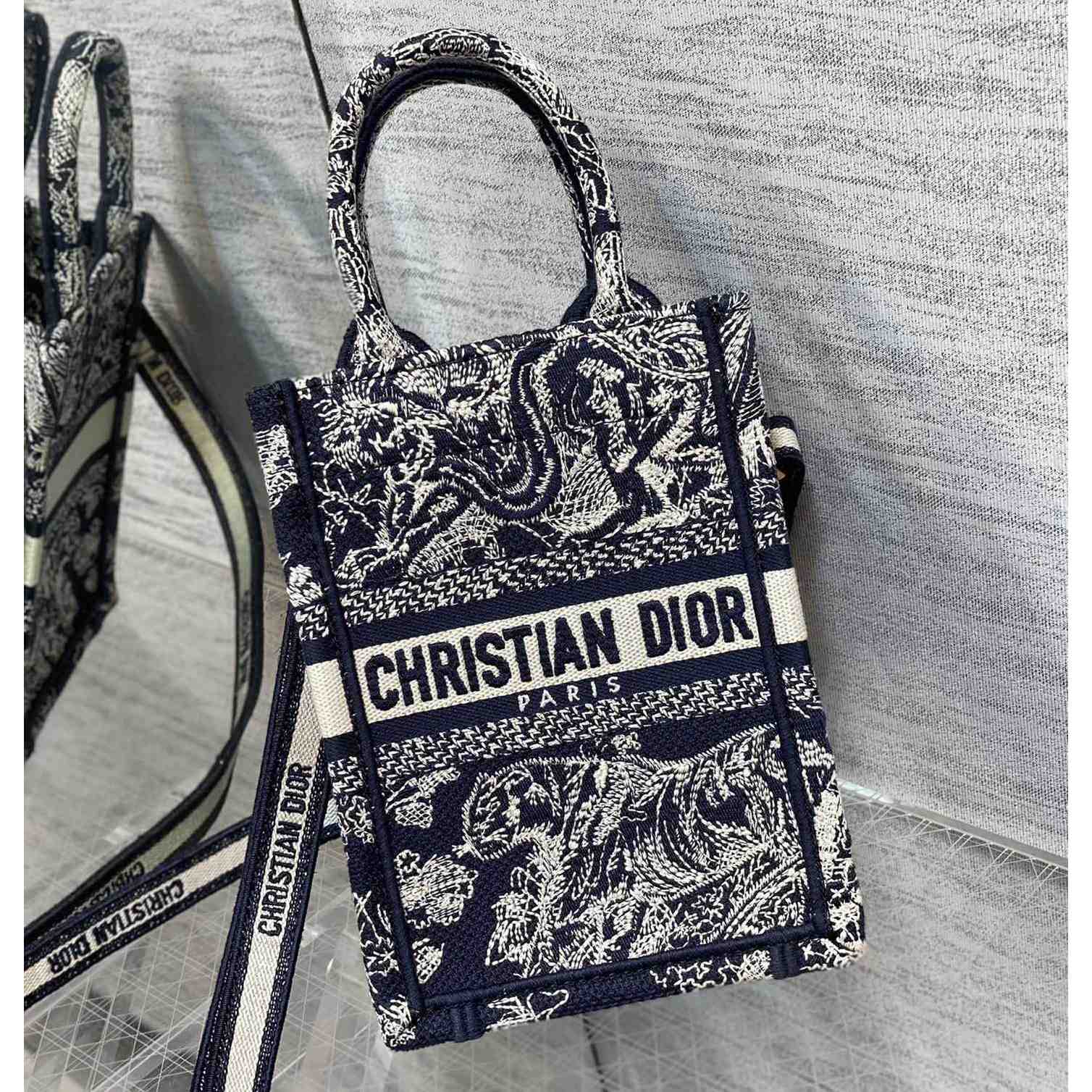 Dior Mini Dior Book Tote Phone Bag - PerfectKickZ