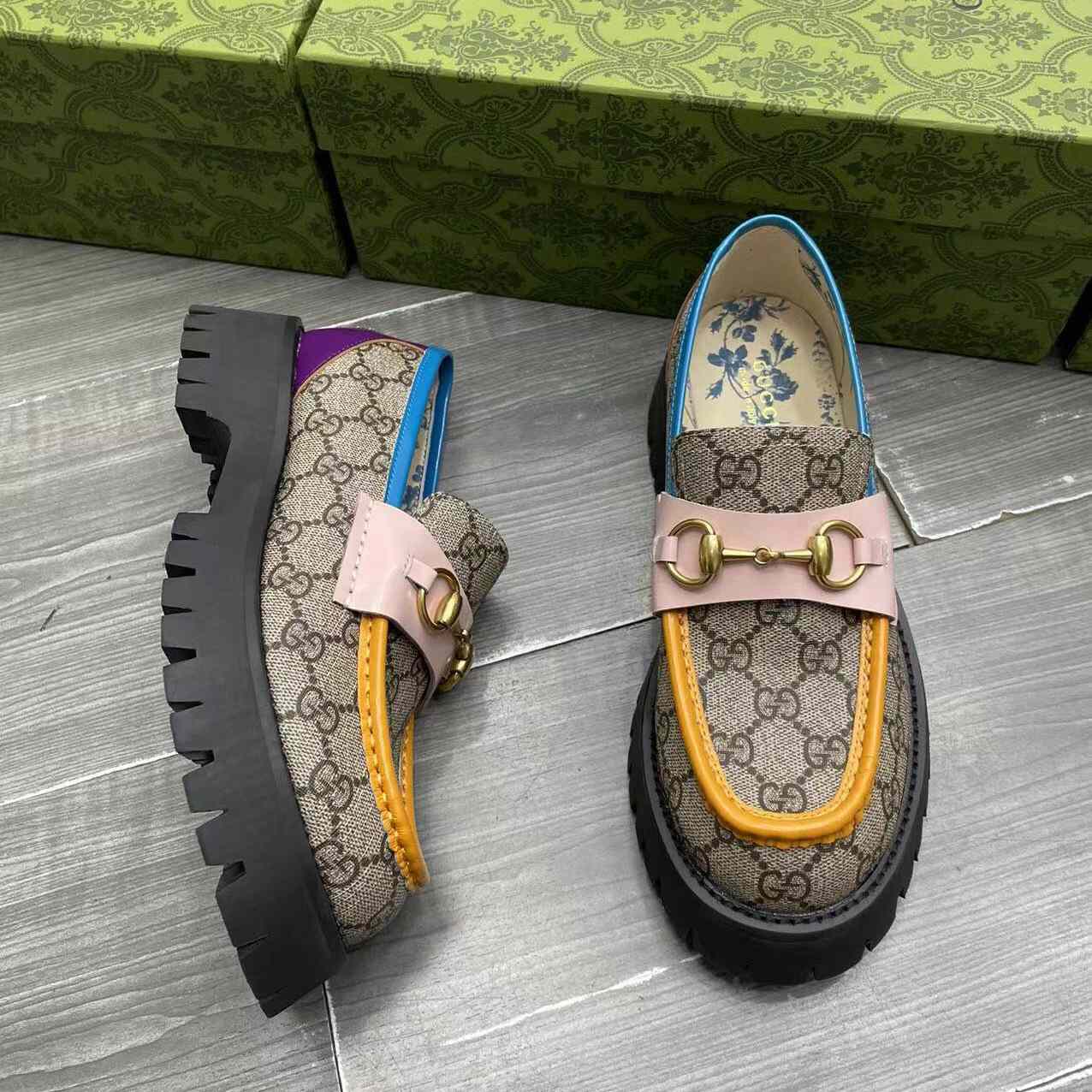 Gucci Women's GG Lug Sole Loafer - PerfectKickZ