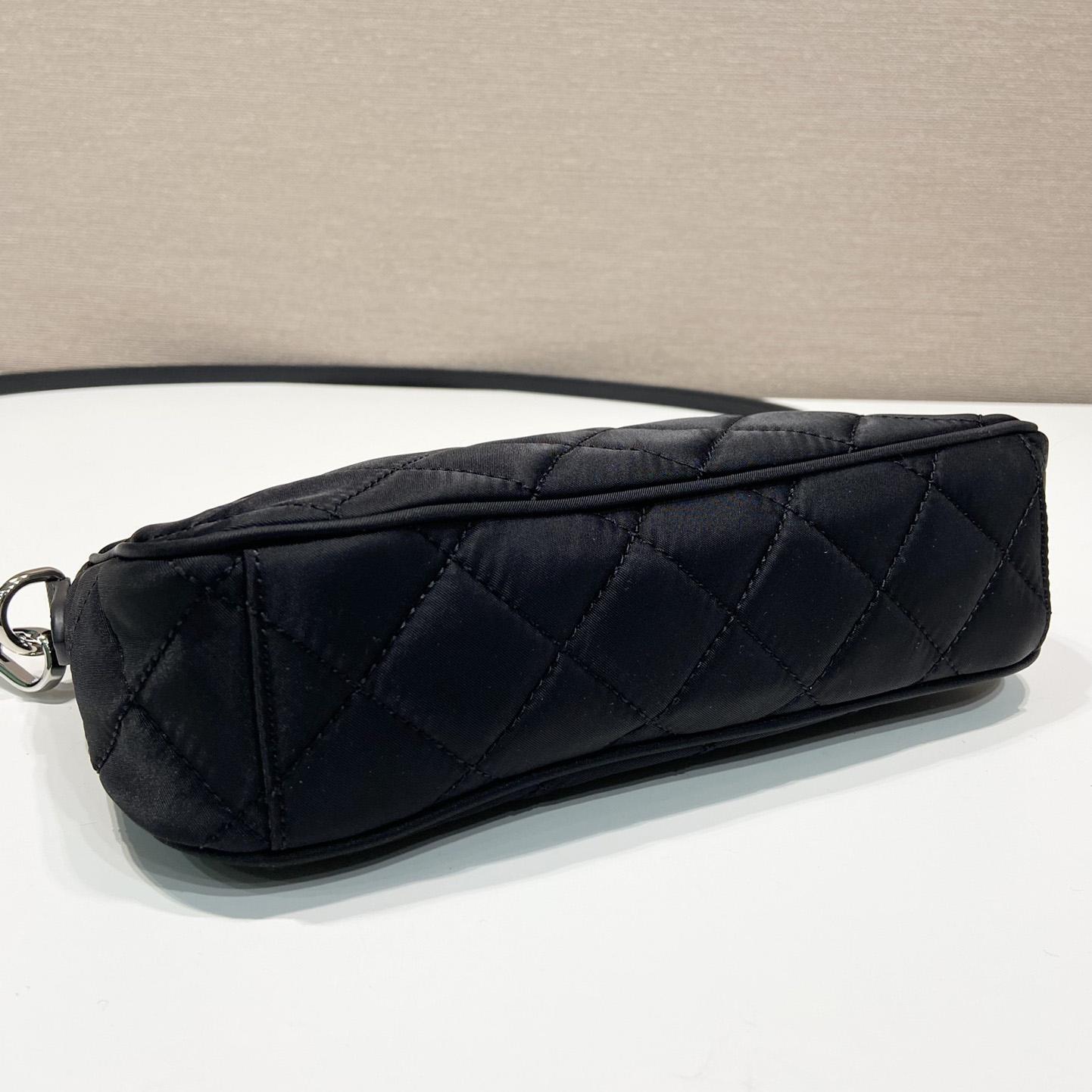 Prada Tessuto Nylon Quilted Chain Convertible Crossbody Bag - PerfectKickZ