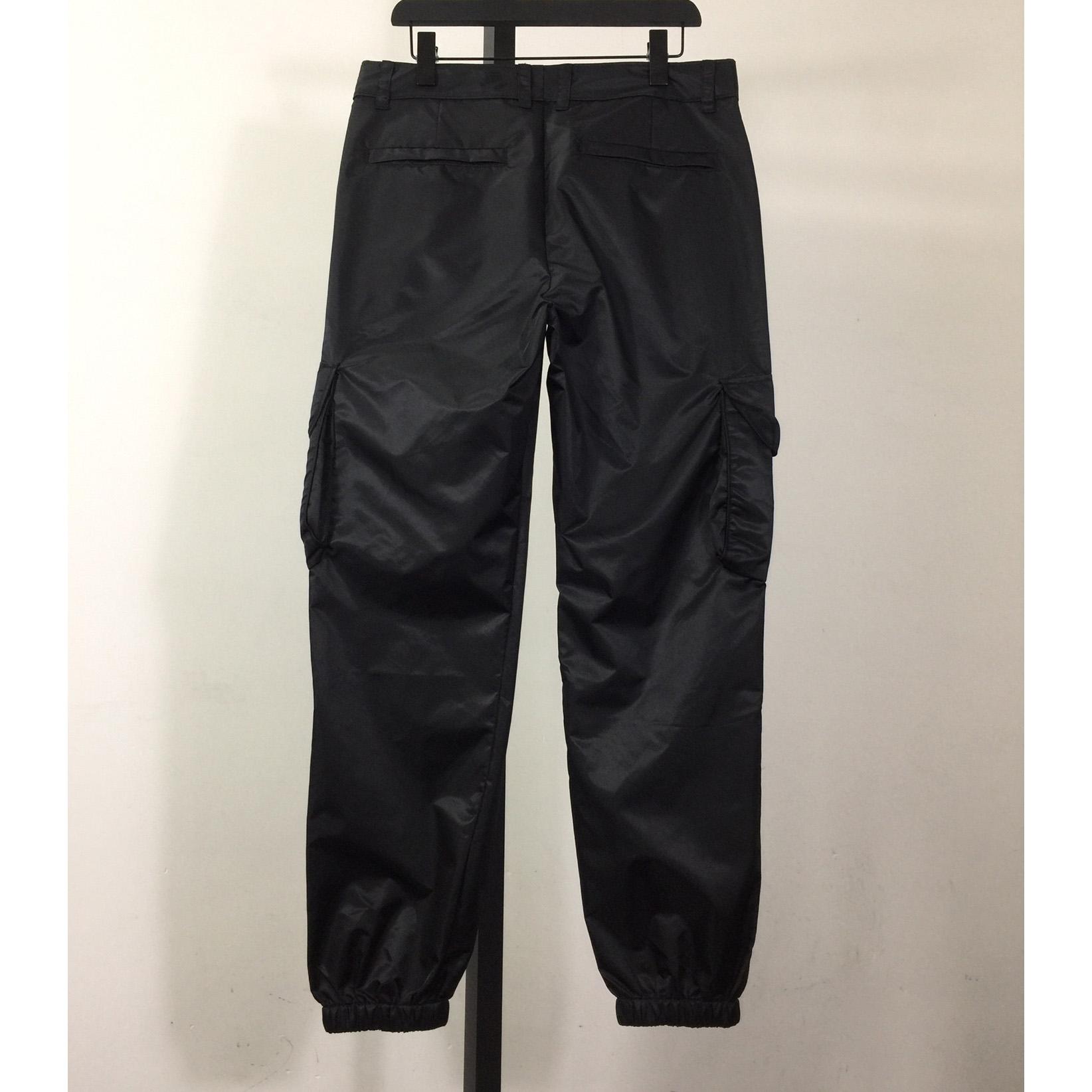 Prada Black Re-Nylon Cargo Pants - 