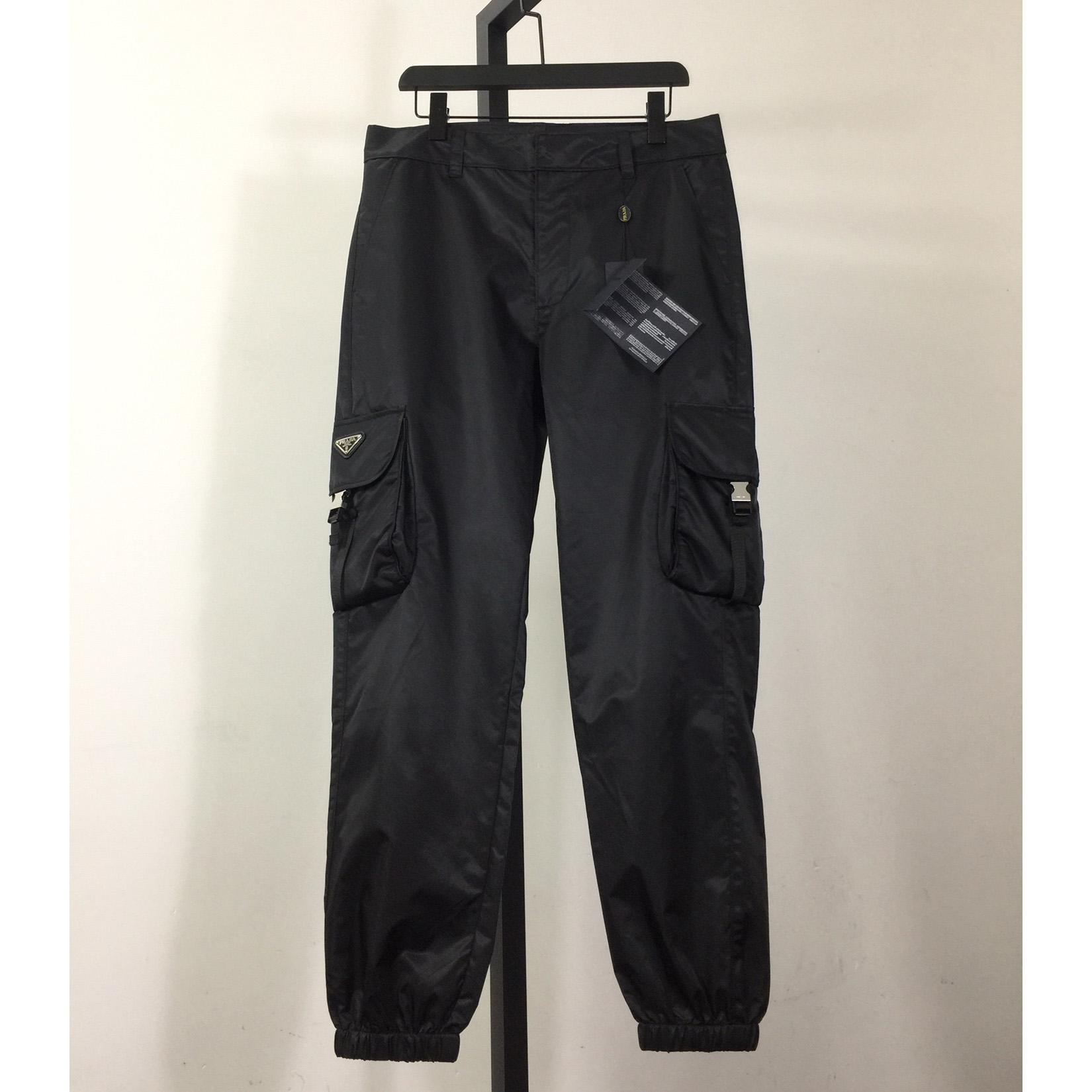 Prada Black Re-Nylon Cargo Pants - PerfectKickZ