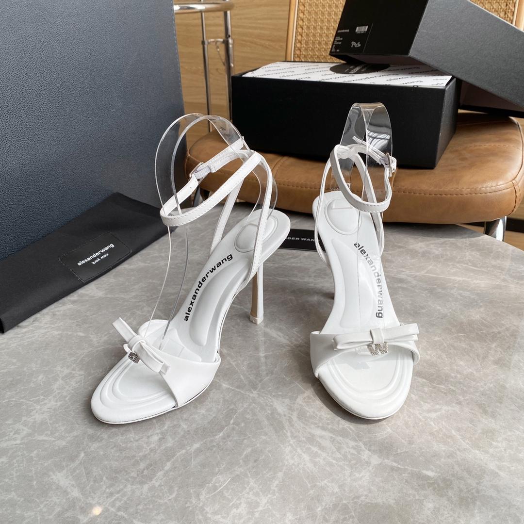 Alexander Wang Dahlia 105 Bow Sandal In Satin - PerfectKickZ
