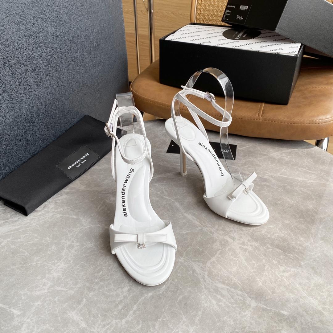 Alexander Wang Dahlia 105 Bow Sandal In Satin - PerfectKickZ