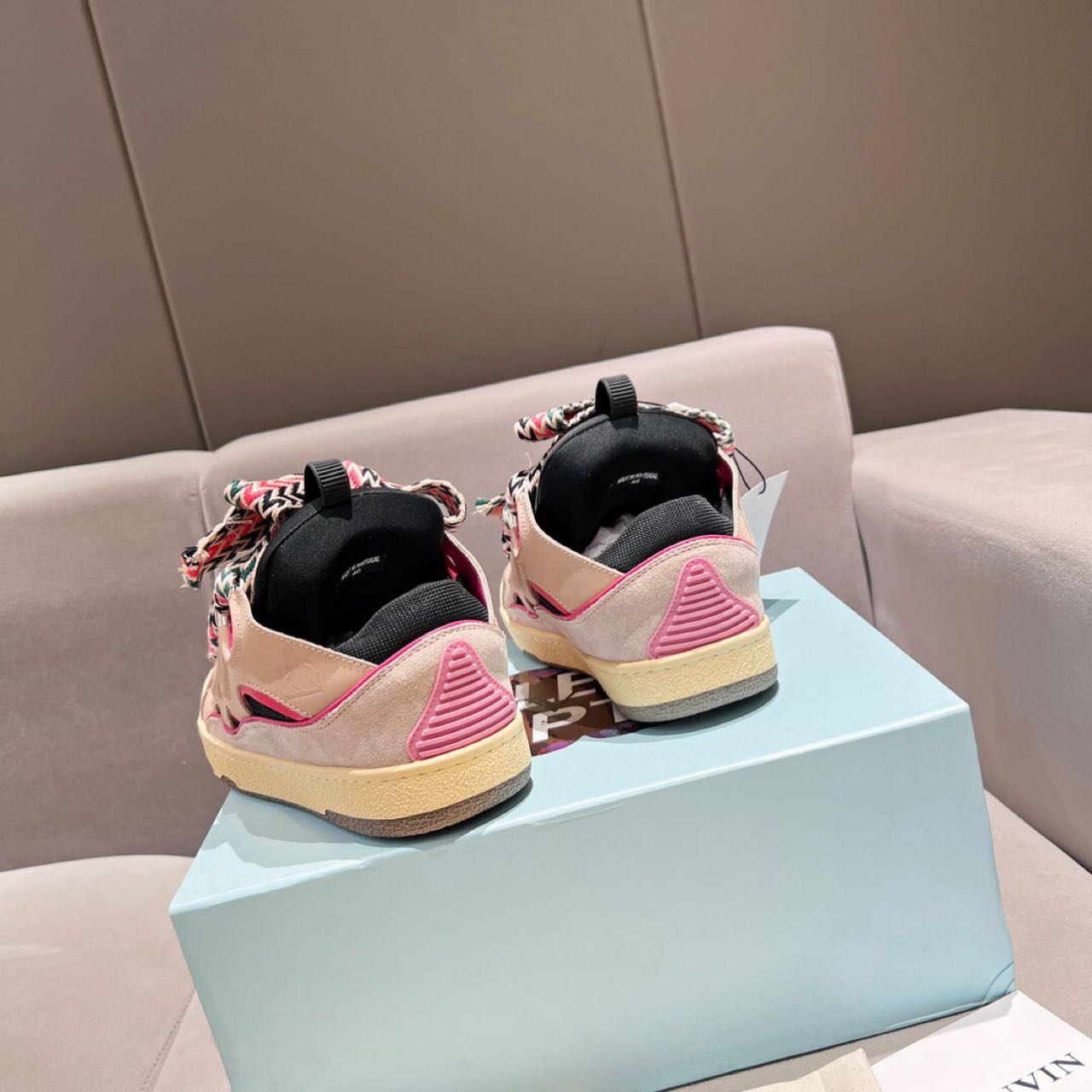 Lanvin Curb Lace Up Sneakers - PerfectKickZ