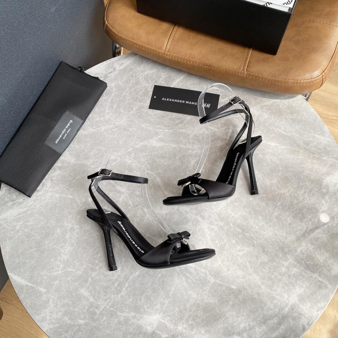Alexander Wang Dahlia 105 Bow Sandal In Satin - PerfectKickZ