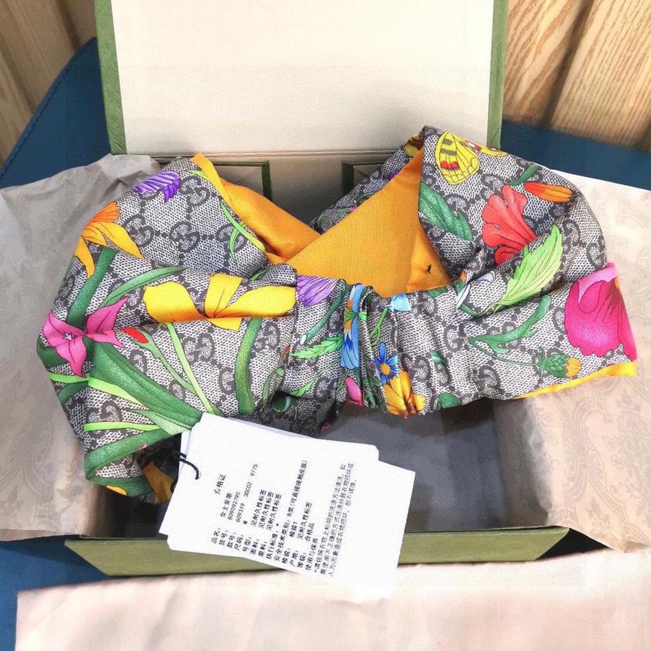 Gucci GG Flora print silk headband - PerfectKickZ