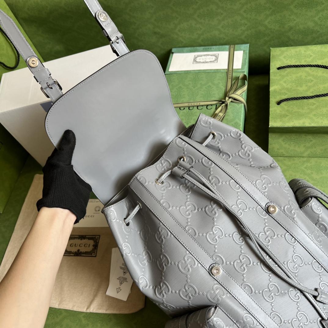 Gucci GG Embossed Backpack(34-41-12cm) - PerfectKickZ