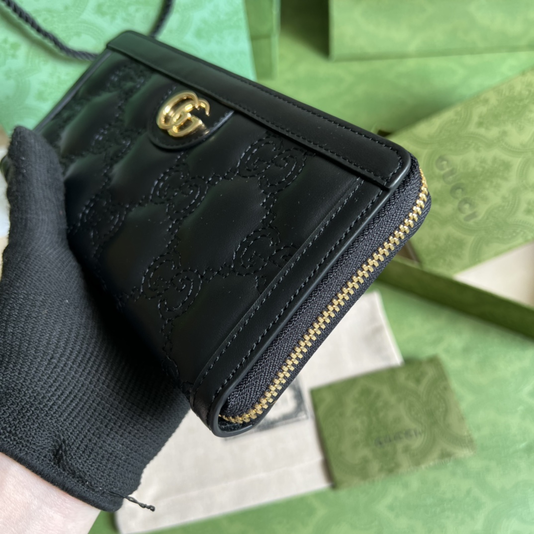 Gucci GG Matelasse Zip-around Wallet - PerfectKickZ