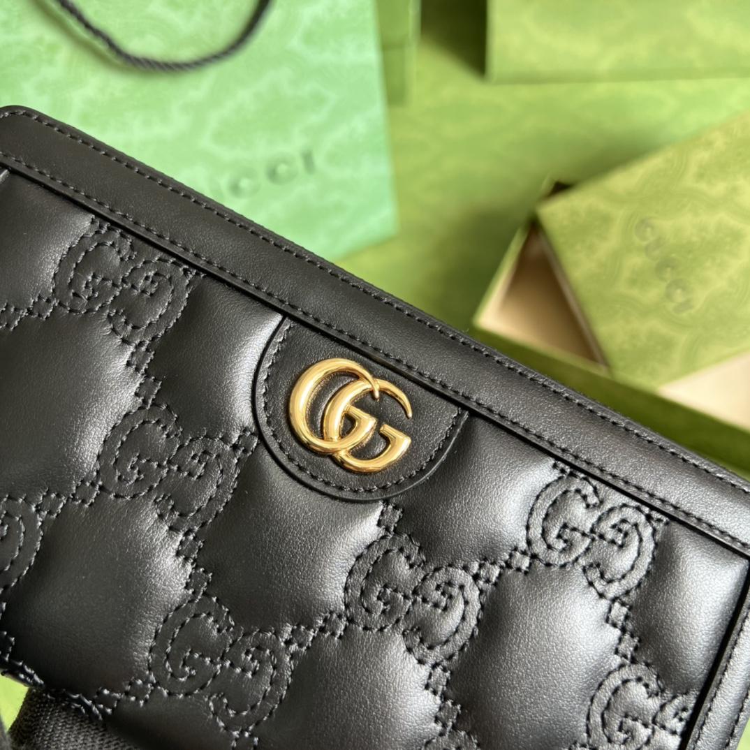 Gucci GG Matelasse Zip-around Wallet - PerfectKickZ