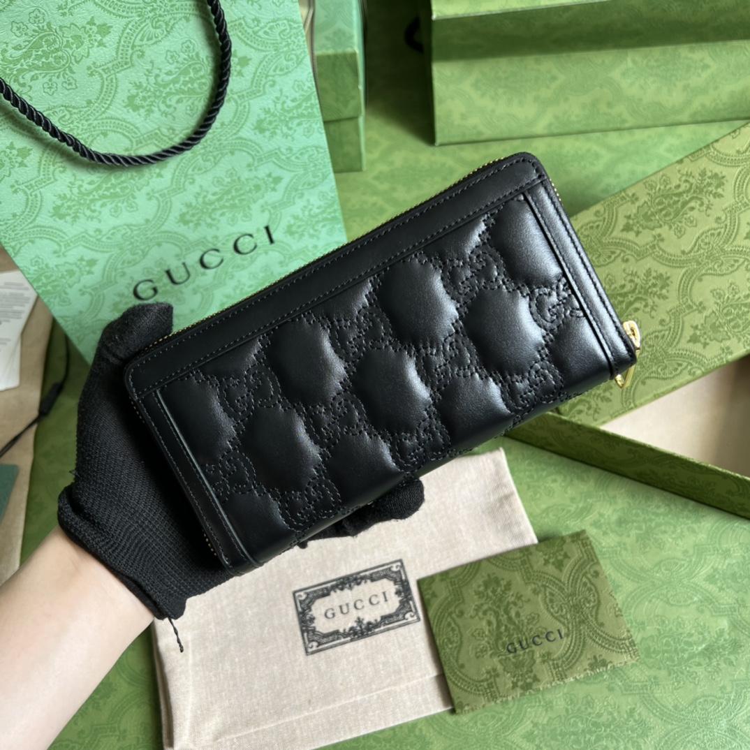 Gucci GG Matelasse Zip-around Wallet - PerfectKickZ
