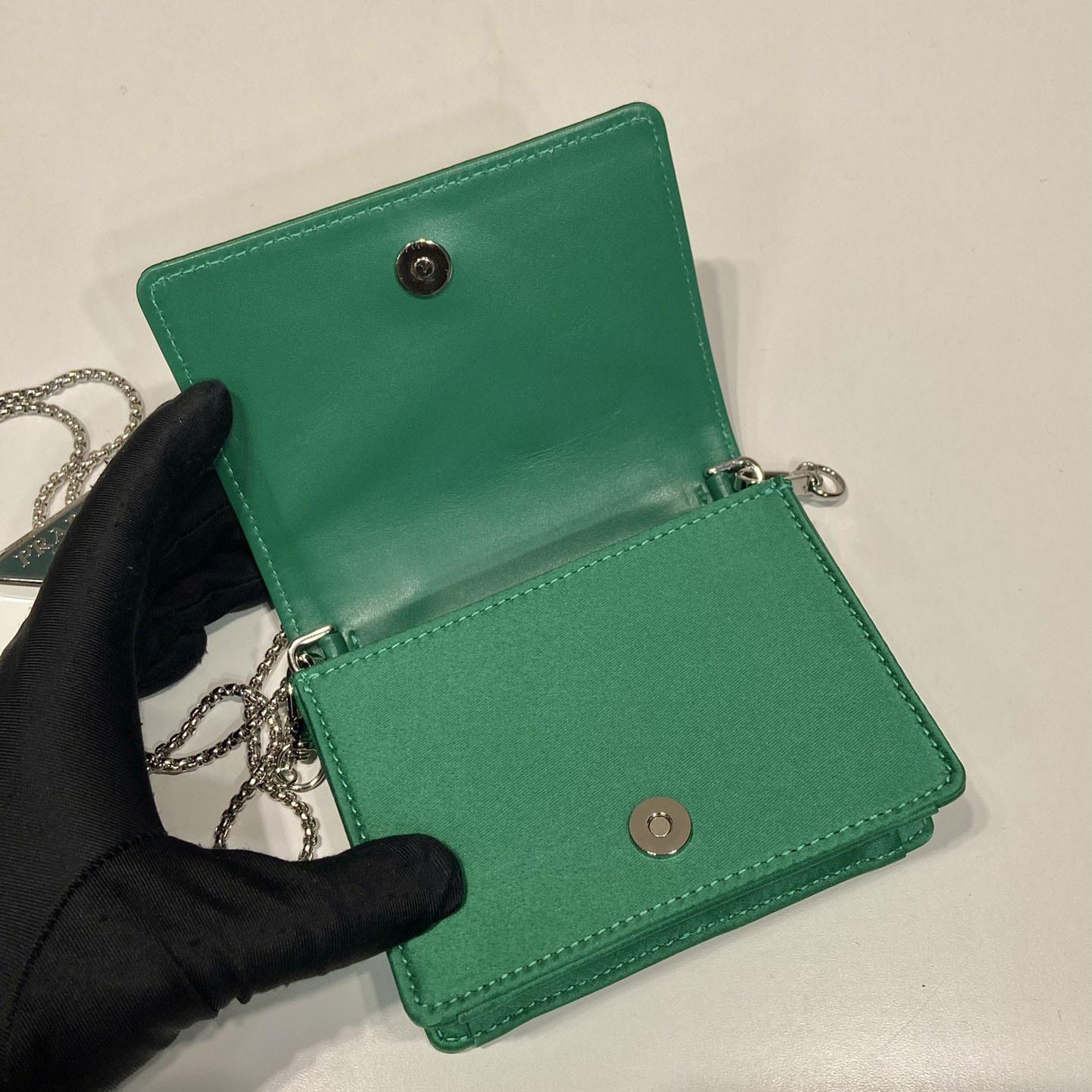 Prada Cardholder With Shoulder Strap And Crystals - PerfectKickZ