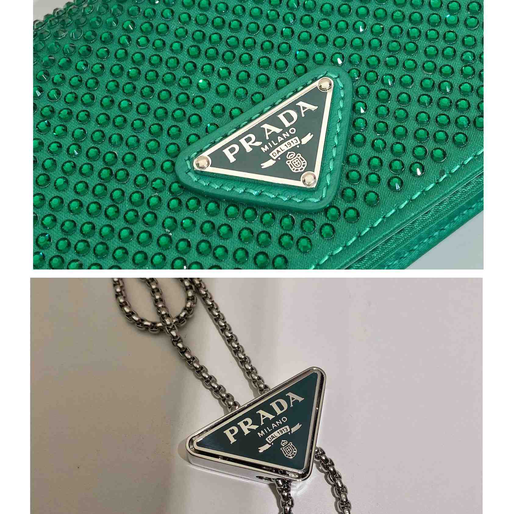 Prada Cardholder With Shoulder Strap And Crystals - PerfectKickZ