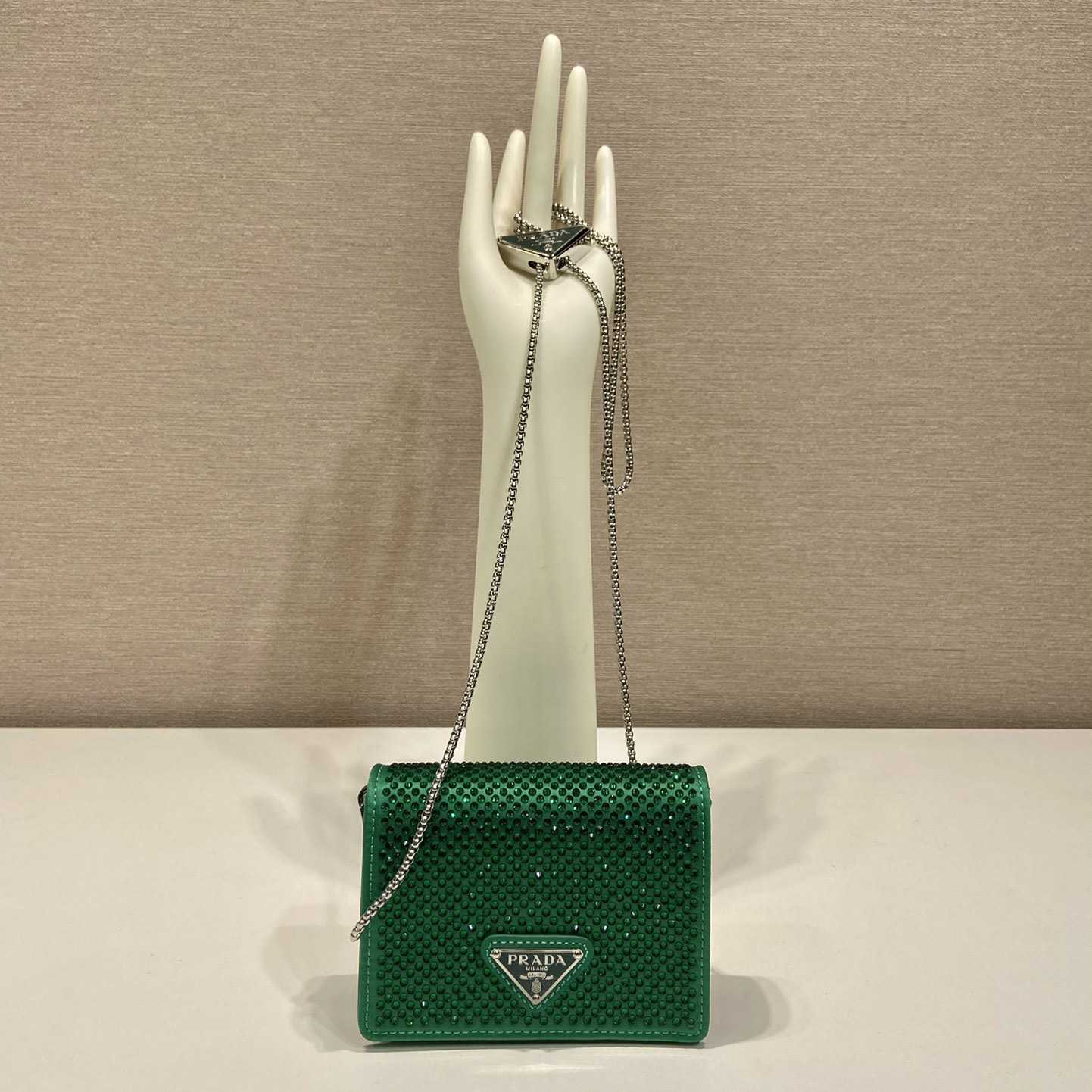 Prada Cardholder With Shoulder Strap And Crystals - PerfectKickZ