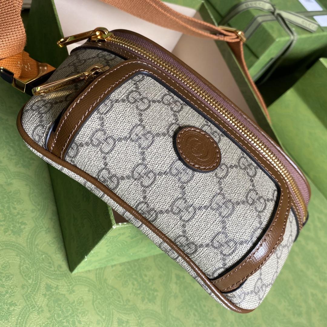 Gucci Belt Bag With Interlocking G(23x 12x 2.5cm) - 