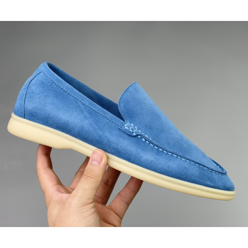 Loro Piana Summer Walk Loafers In Blue - PerfectKickZ