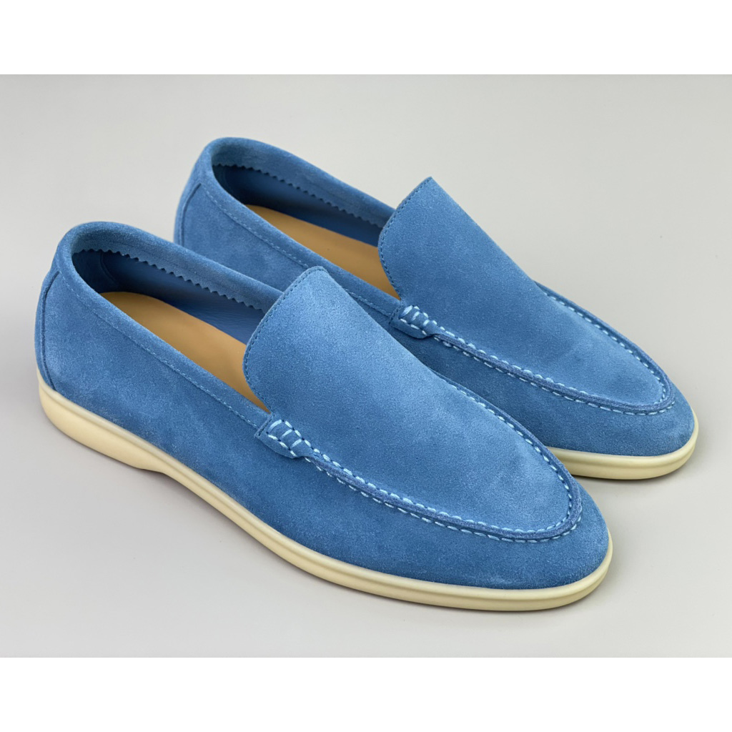 Loro Piana Summer Walk Loafers In Blue - PerfectKickZ