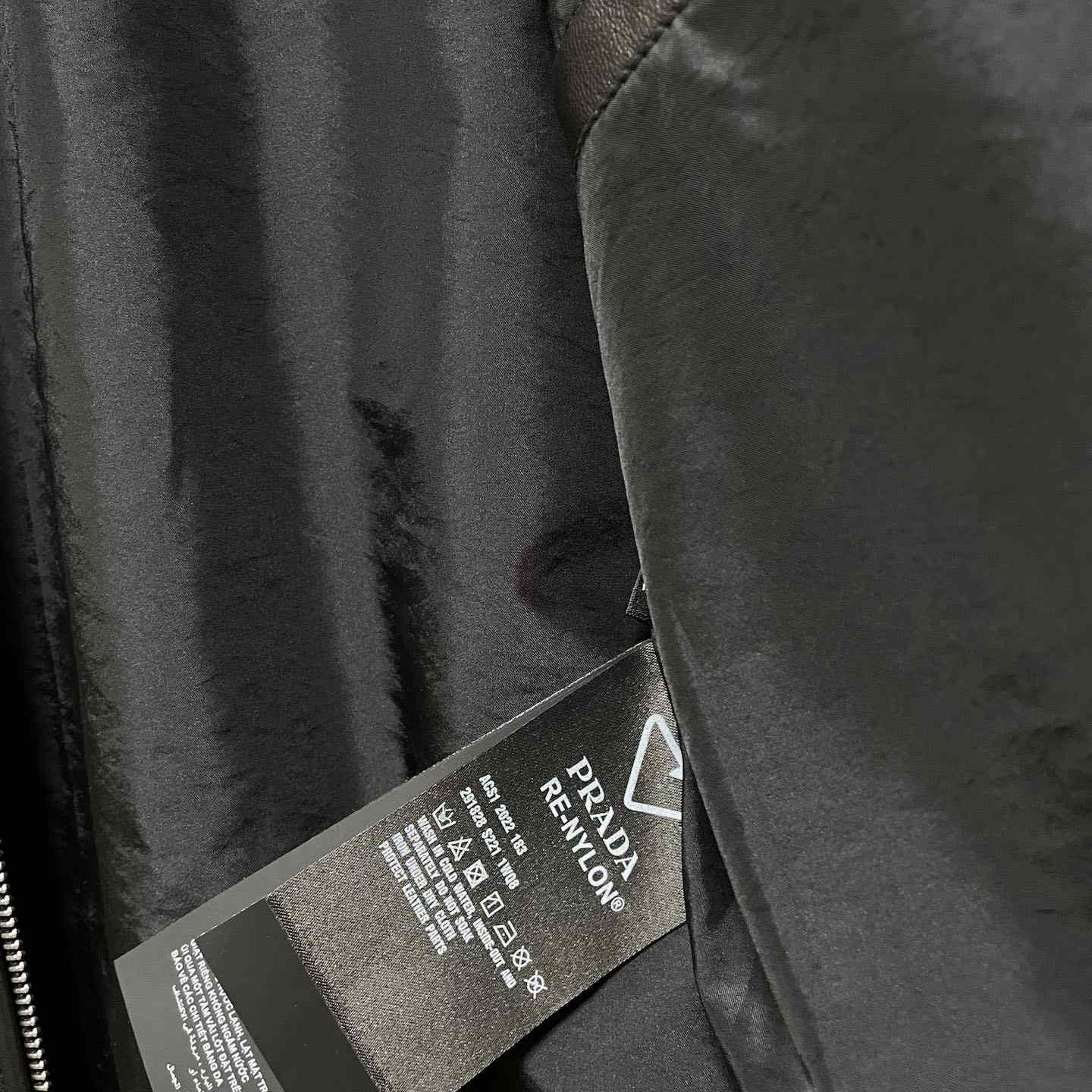 Prada Nappa Leather Bomber Jacket - PerfectKickZ