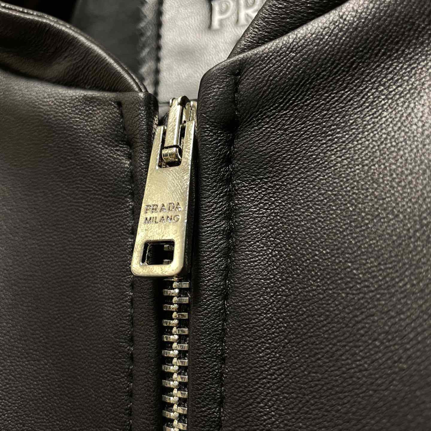 Prada Nappa Leather Bomber Jacket - PerfectKickZ
