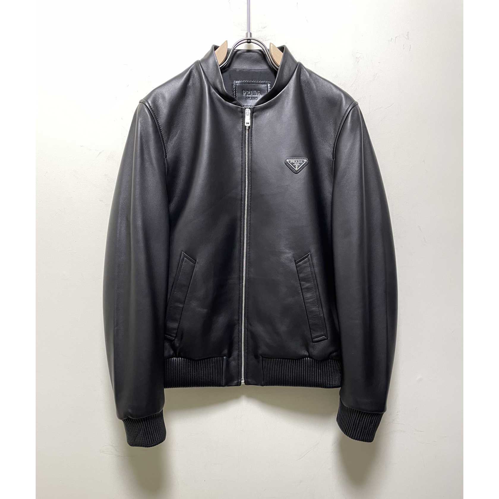 Prada Nappa Leather Bomber Jacket - PerfectKickZ