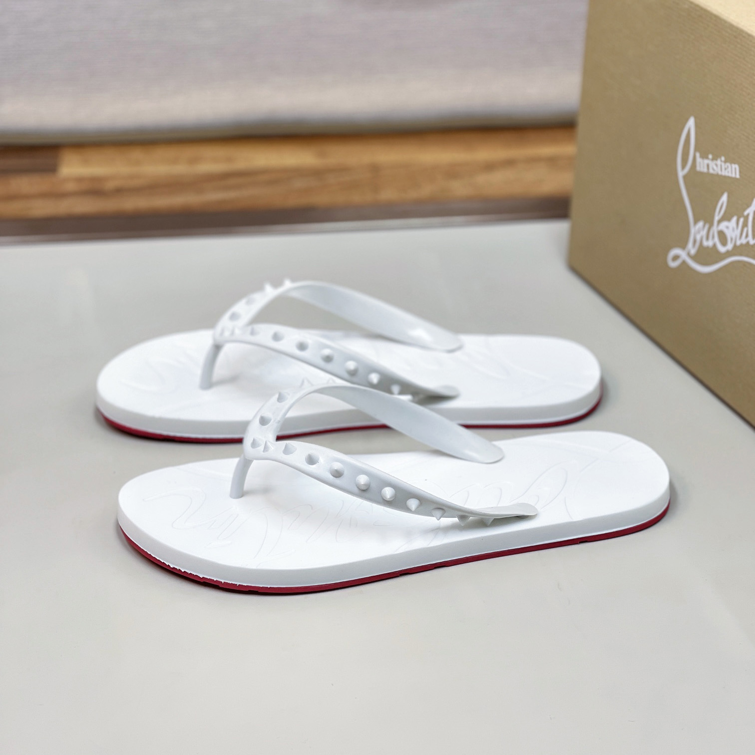 Christian Louboutin Loubi Flip Man Flip-flops - Rubber - PerfectKickZ