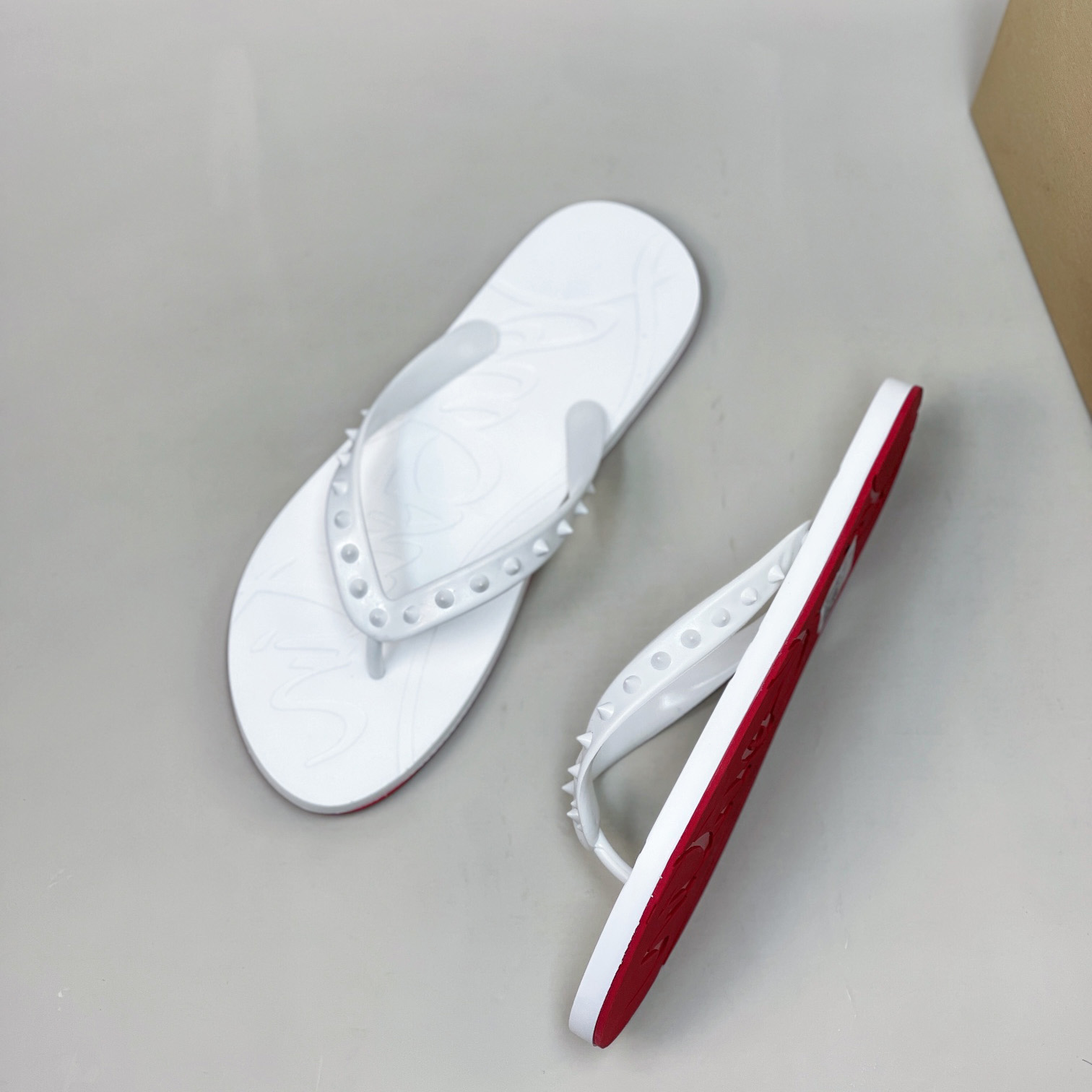 Christian Louboutin Loubi Flip Man Flip-flops - Rubber - PerfectKickZ