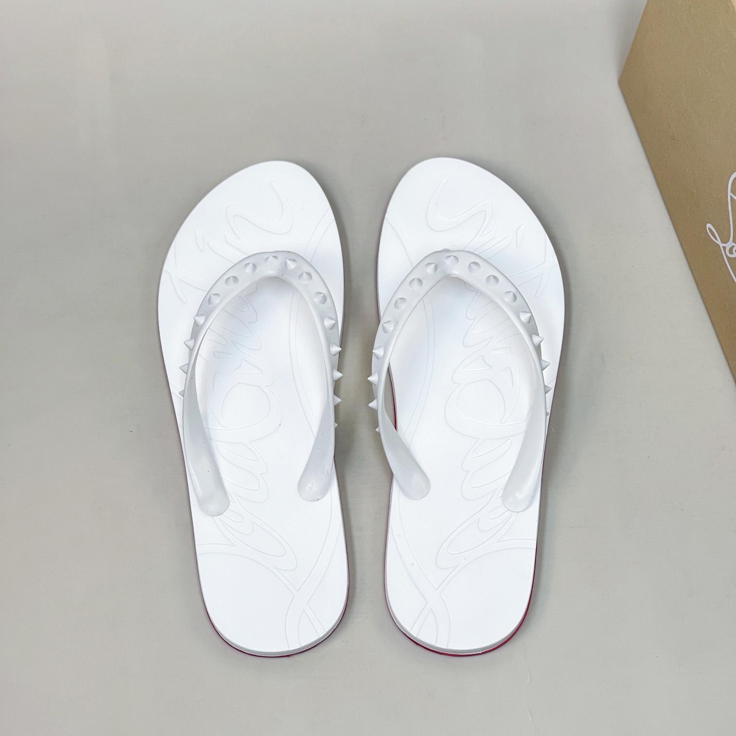 Christian Louboutin Loubi Flip Man Flip-flops - Rubber - PerfectKickZ