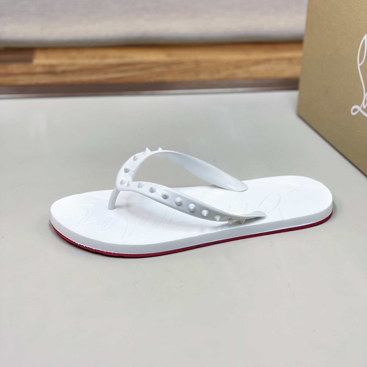 Christian Louboutin Loubi Flip Man Flip-flops - Rubber - PerfectKickZ
