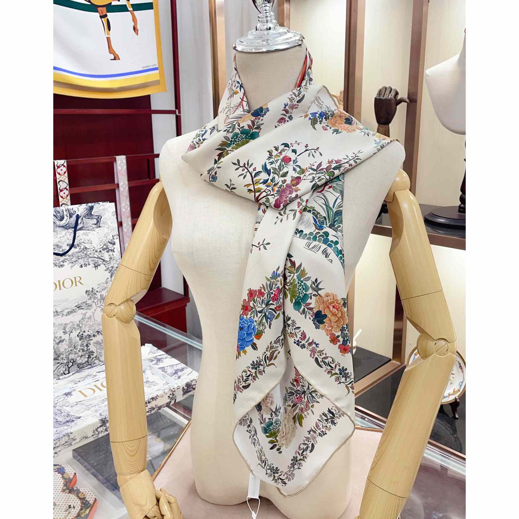 Dior Jardin d'Hiver 90 Square Scarf - PerfectKickZ