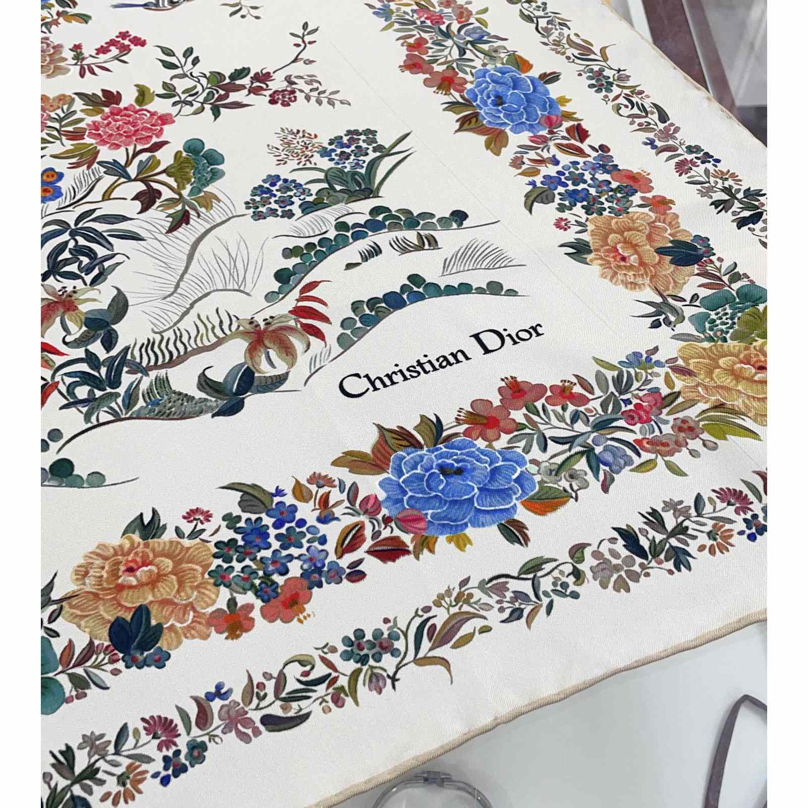 Dior Jardin d'Hiver 90 Square Scarf - PerfectKickZ