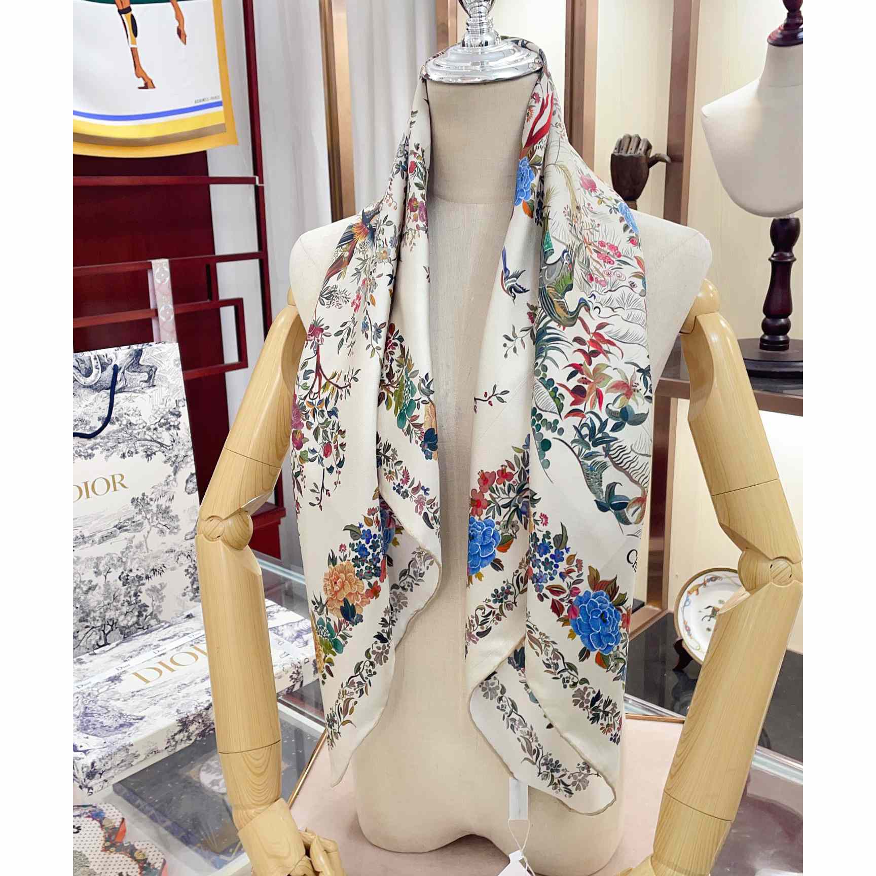 Dior Jardin d'Hiver 90 Square Scarf - PerfectKickZ