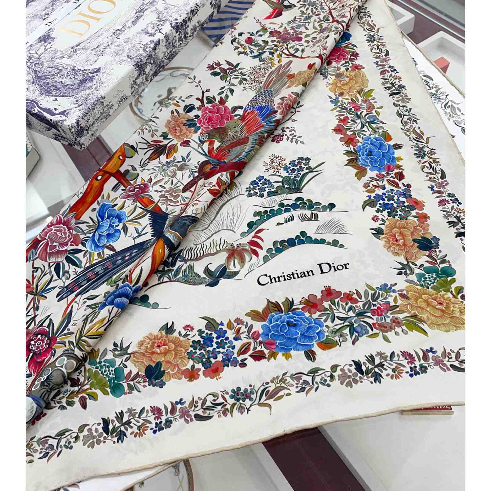 Dior Jardin d'Hiver 90 Square Scarf - PerfectKickZ