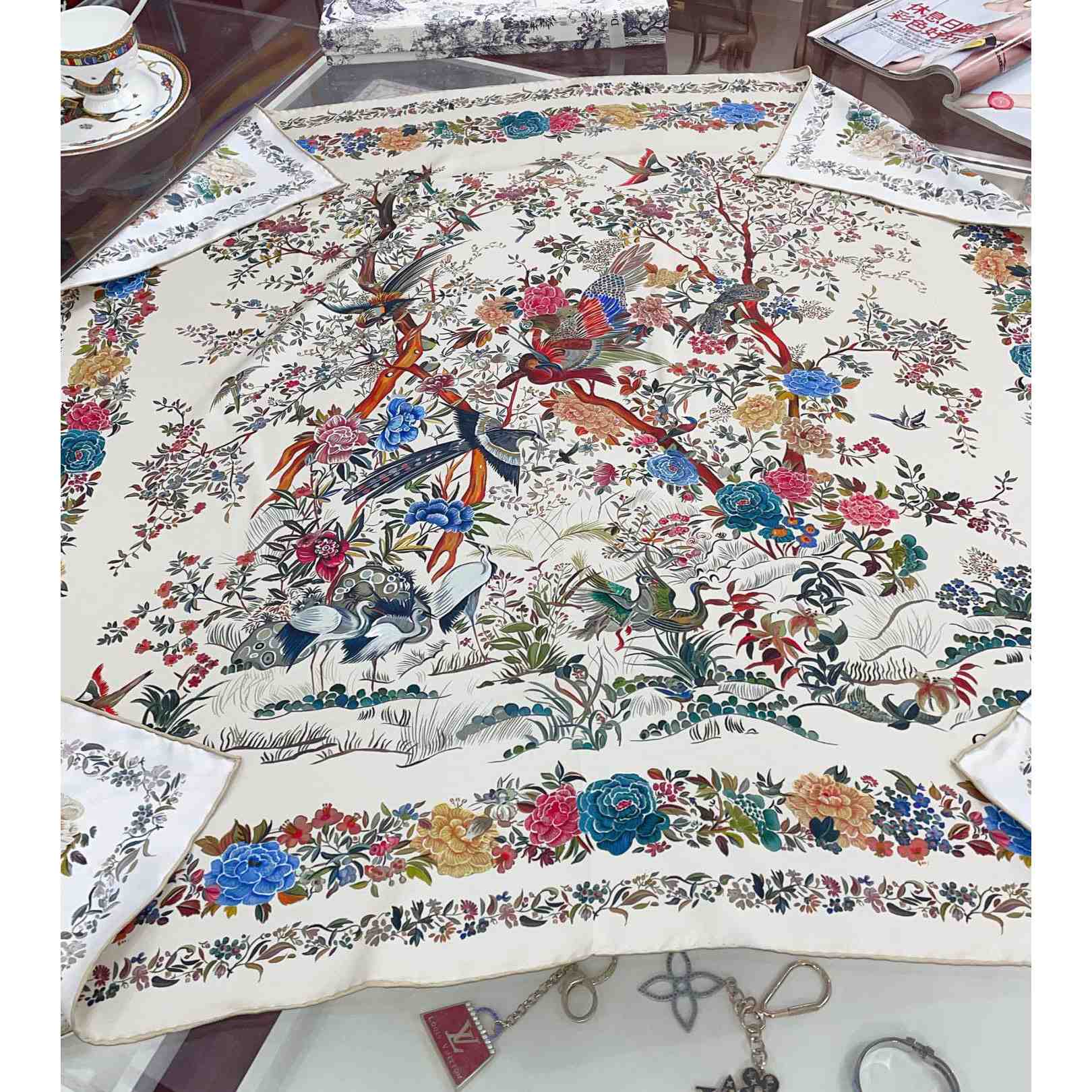 Dior Jardin d'Hiver 90 Square Scarf - PerfectKickZ