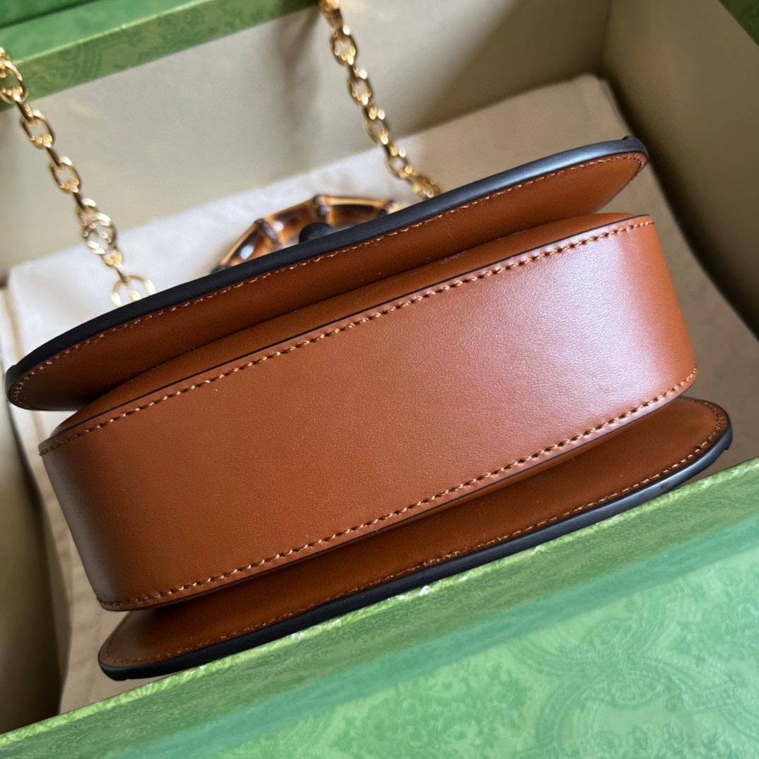 Gucci Bamboo 1947 Mini Top Handle Bag(17-12.5-8cm)   - 