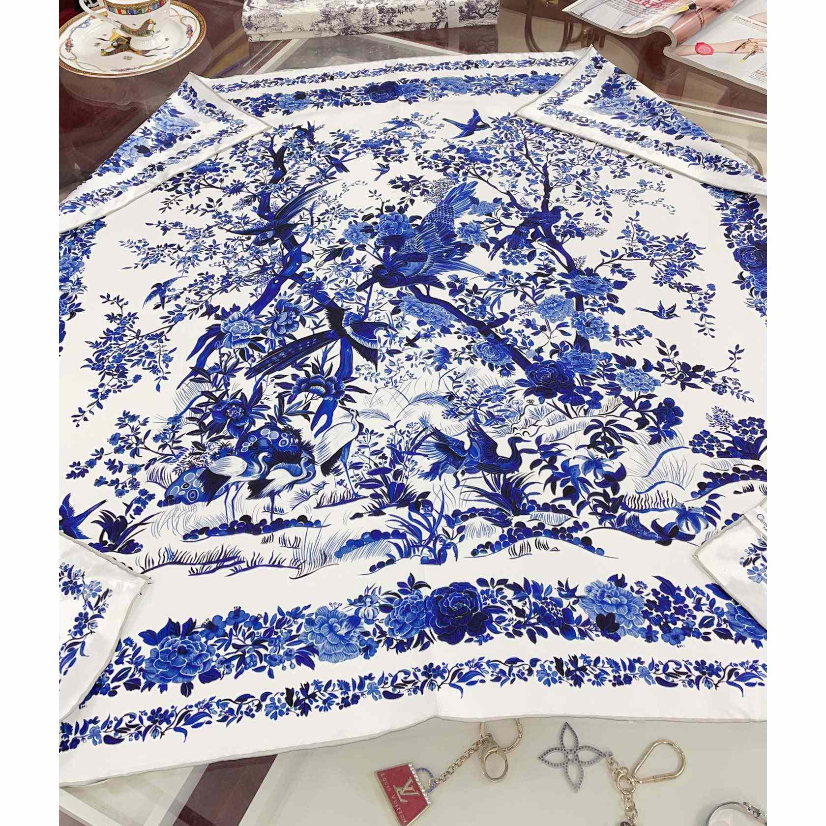 Dior Jardin d'Hiver 90 Square Scarf - PerfectKickZ