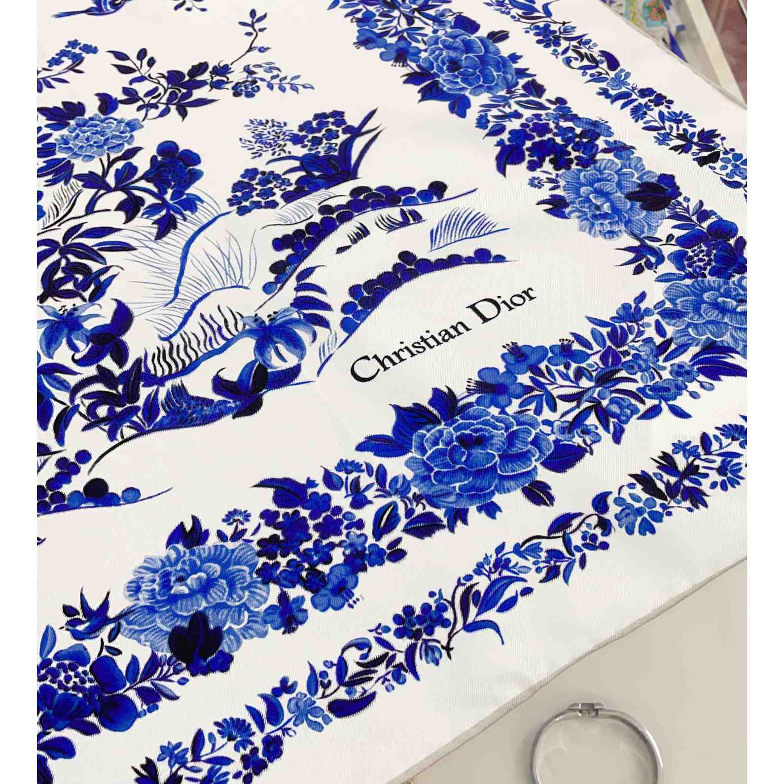 Dior Jardin d'Hiver 90 Square Scarf - 