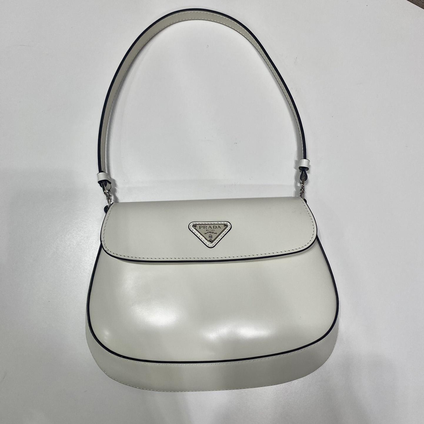 Prada Cleo Brushed Leather Shoulder Bag With Flap - PerfectKickZ