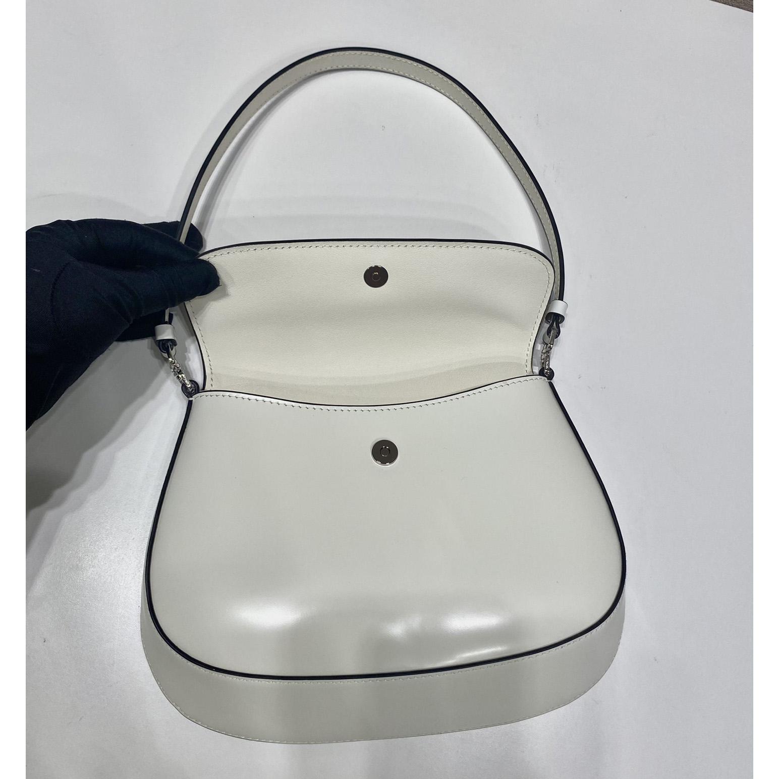 Prada Cleo Brushed Leather Shoulder Bag With Flap - PerfectKickZ