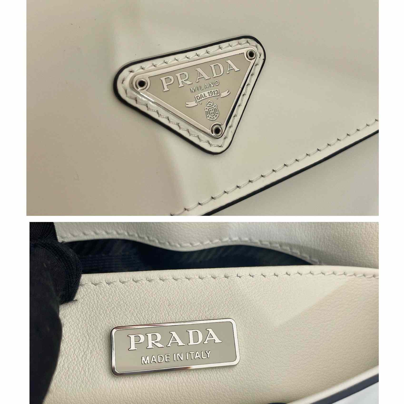 Prada Cleo Brushed Leather Shoulder Bag With Flap - PerfectKickZ