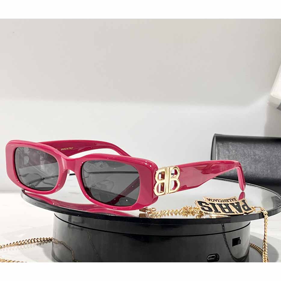 Balenciaga Dynasty Rectangle Acetate Sunglasses - PerfectKickZ