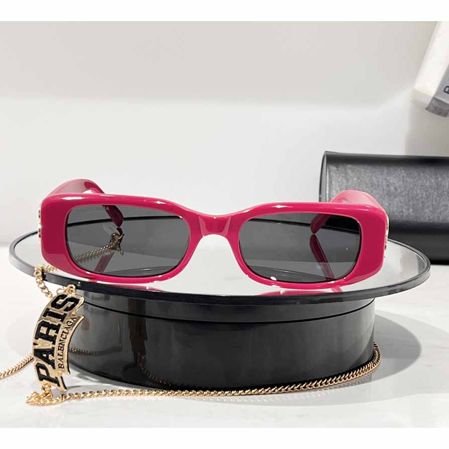 Balenciaga Dynasty Rectangle Acetate Sunglasses - PerfectKickZ