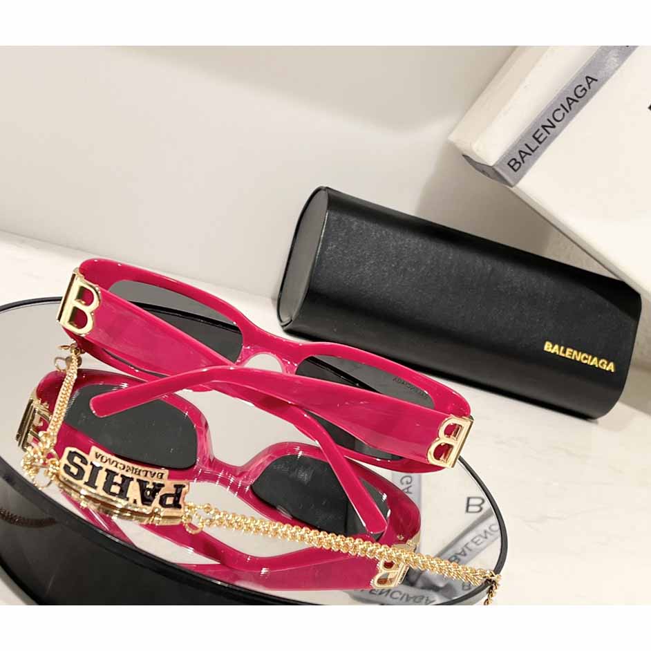 Balenciaga Dynasty Rectangle Acetate Sunglasses - PerfectKickZ