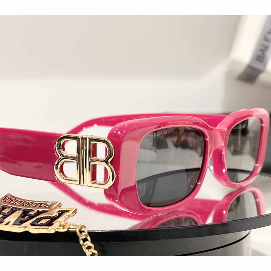 Balenciaga Dynasty Rectangle Acetate Sunglasses - PerfectKickZ