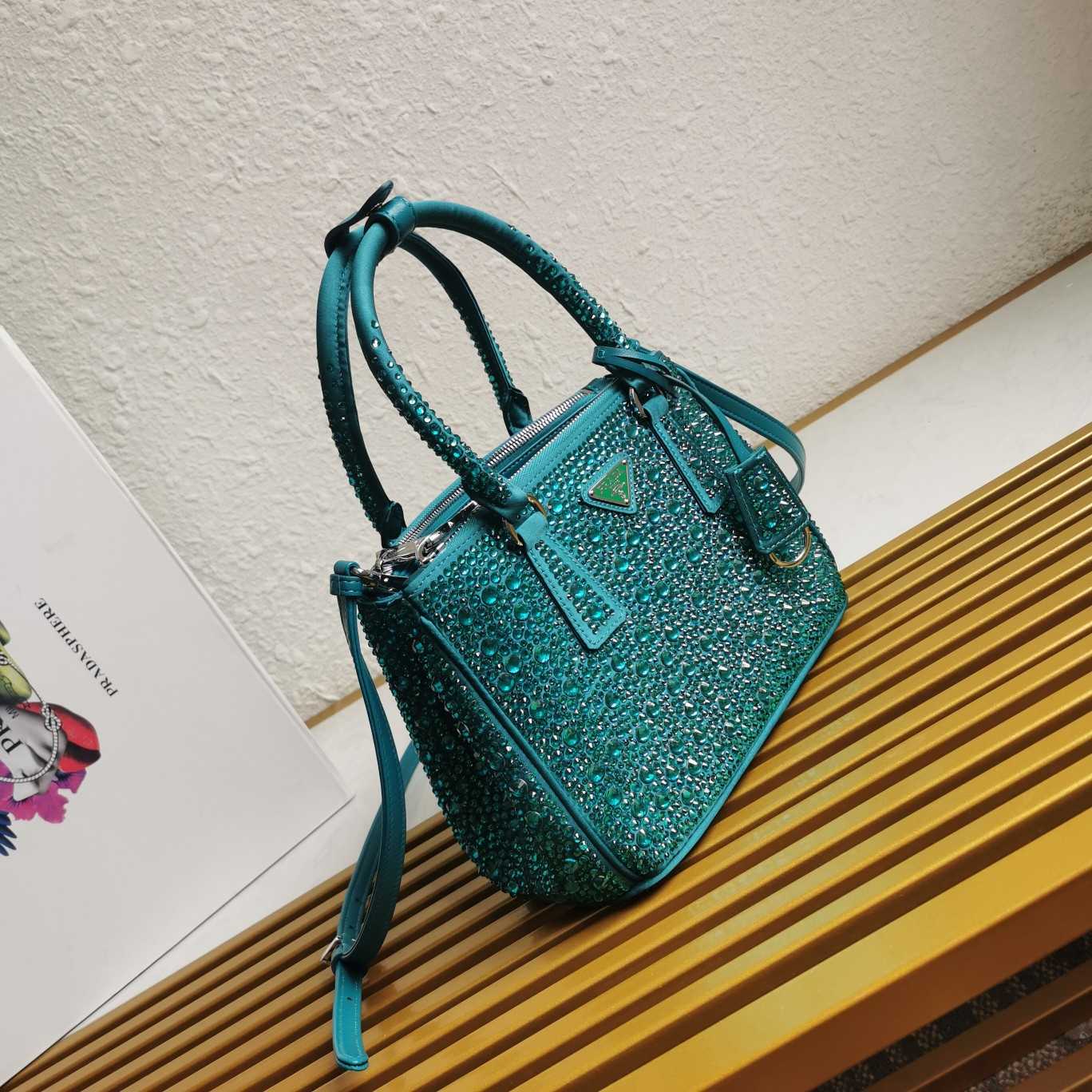 Prada Galleria satin Mini-Bag With Crystals - PerfectKickZ