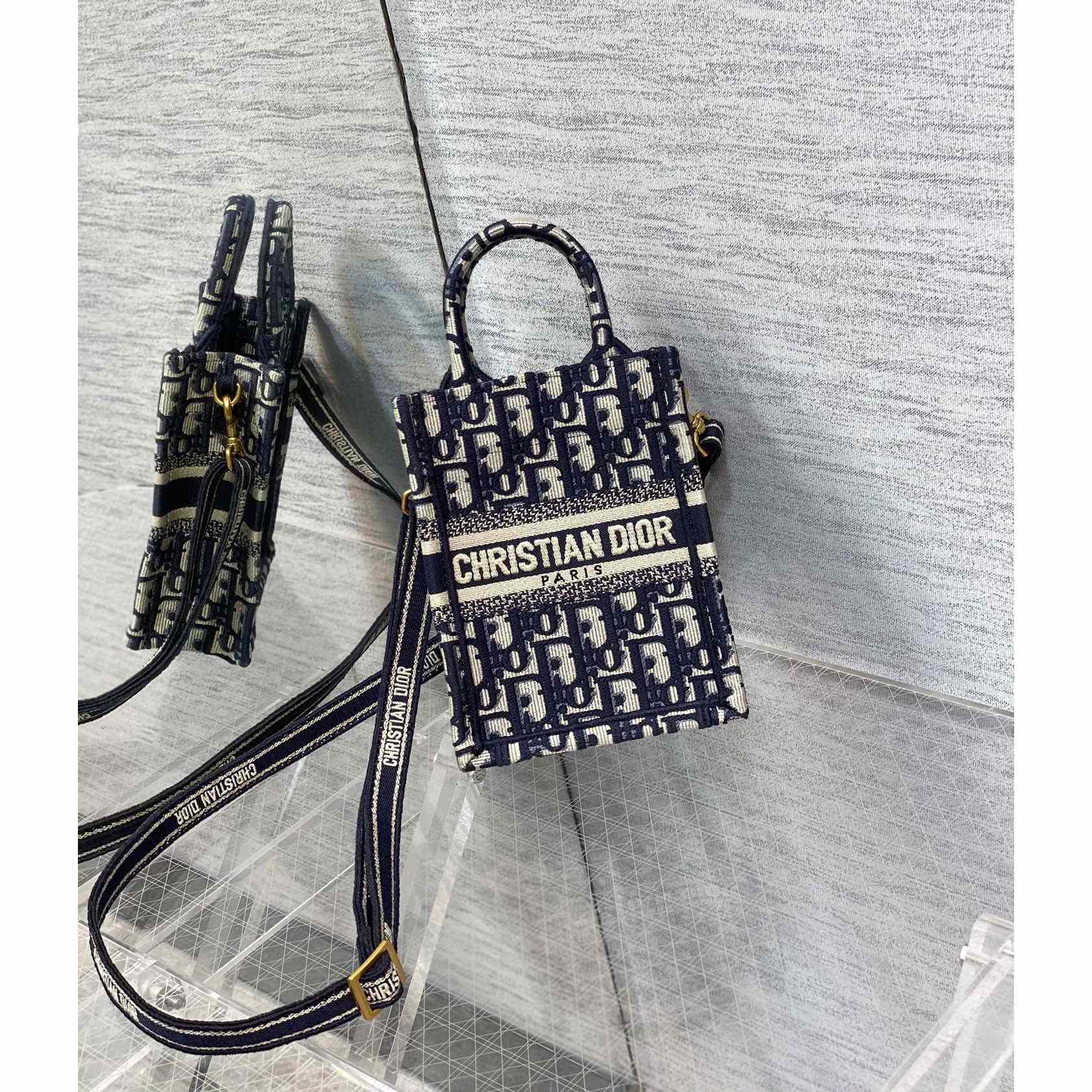 Dior Mini Dior Book Tote Phone Bag - PerfectKickZ