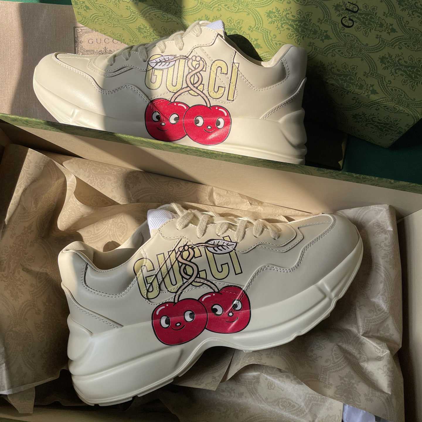Gucci Rhyton Sneaker With CherryPrint(upon uk size) - 