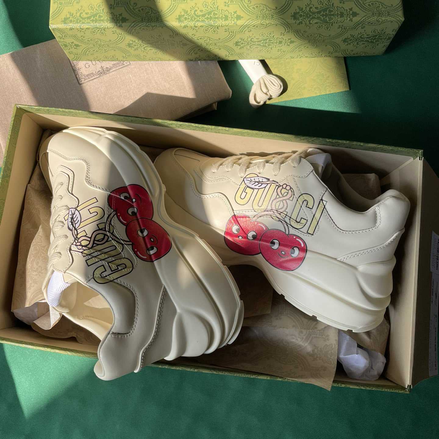 Gucci Rhyton Sneaker With CherryPrint(upon uk size) - 